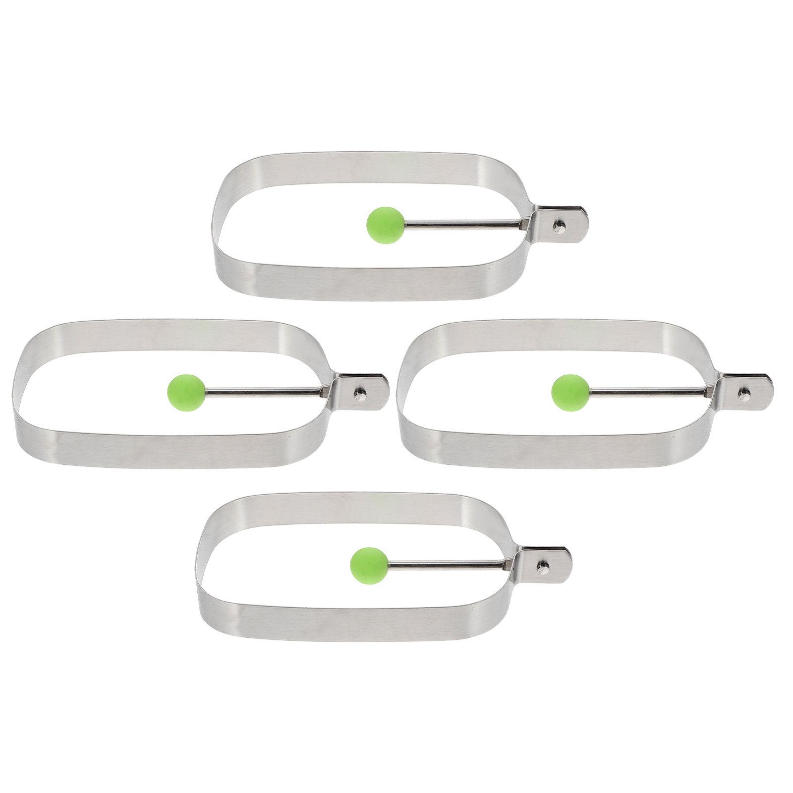 Camping Cooking Ring - 4-delige vierkante eierring van roestvrij staal,
