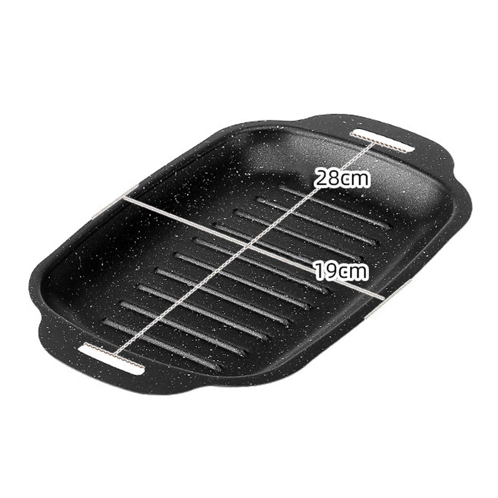 Camping Cooking Set Non Stick - BBQ-pan Anti-aanbaklaag Koolstofstaal Draagbaar Veelzijdig Zwart