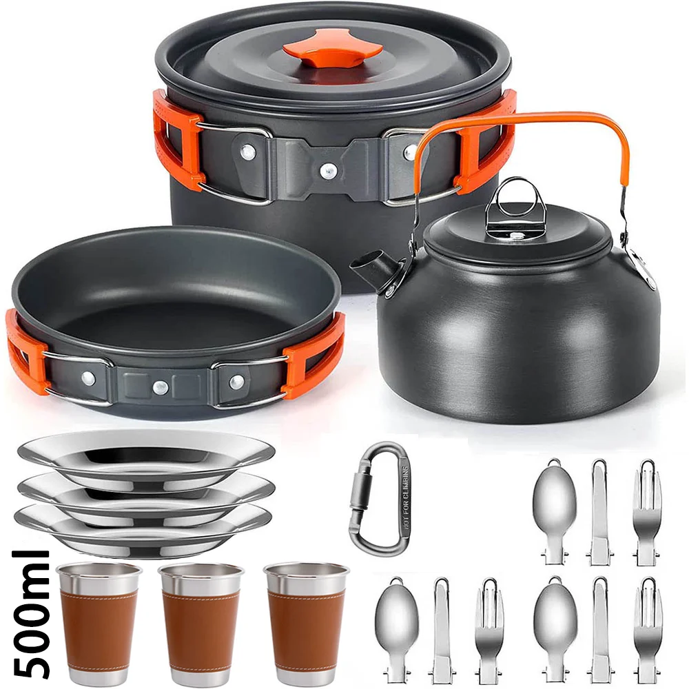 Camping Cooking Set Non Stick - Multi-persoons camping kookset Camping kookgerei Reisservies
