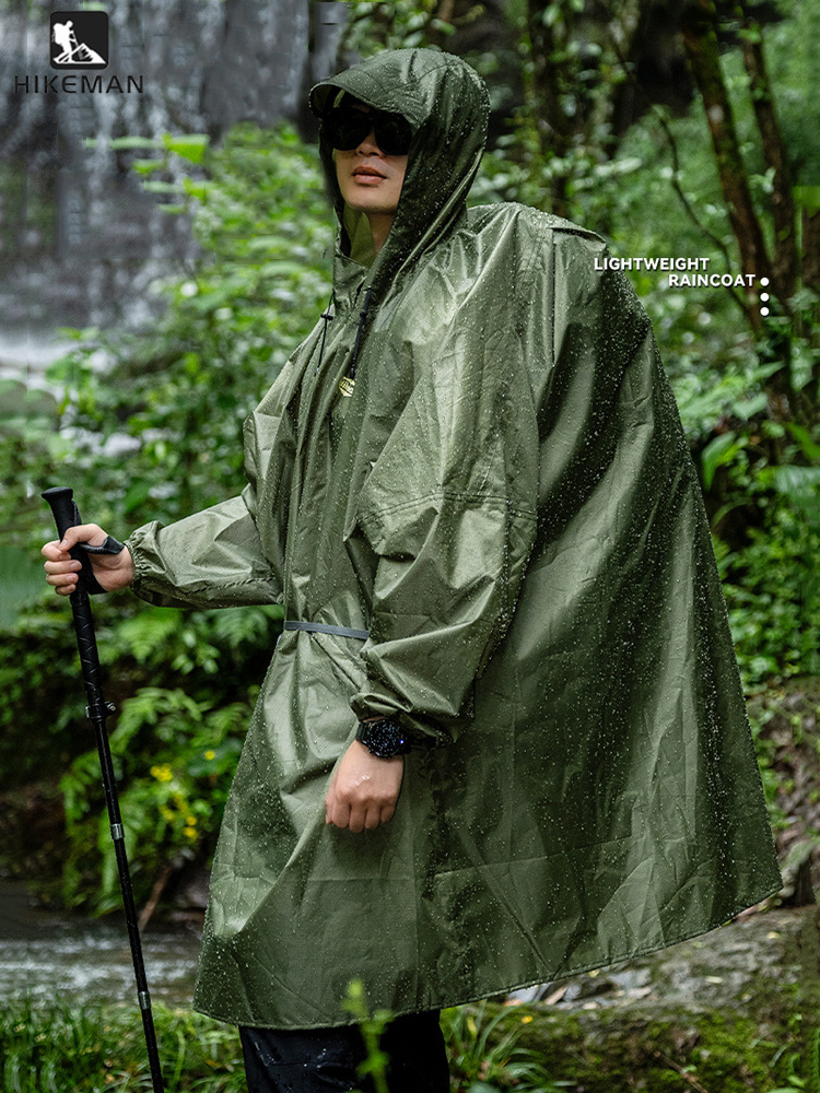 Camping Cooking Cover - Ultralichte regenjas met rits, 210T polyester,