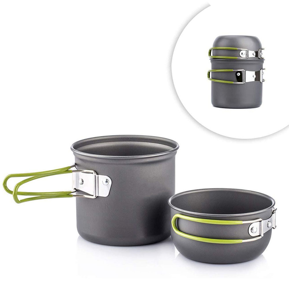 Camping Cooking Pots And Pans - Ultralichte campingpotten pannenset Draagbaar buitenkookservies voor