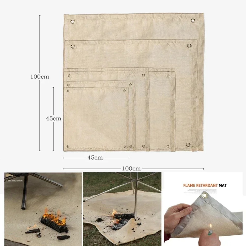 Camping Cooking Mat - Vuurdeken van glasvezelmat voor hoge temperaturen,