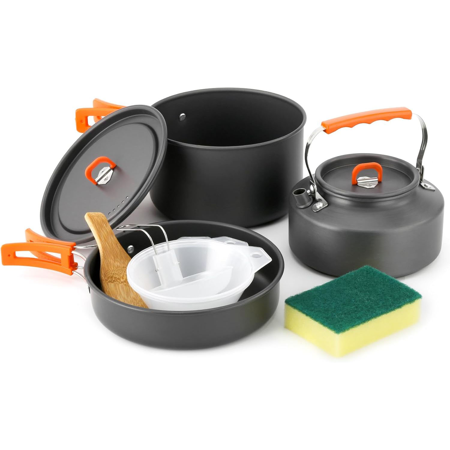 Camping Cooking Top - Campingkookgerei Campingpot- en pannenset met waterkoker,