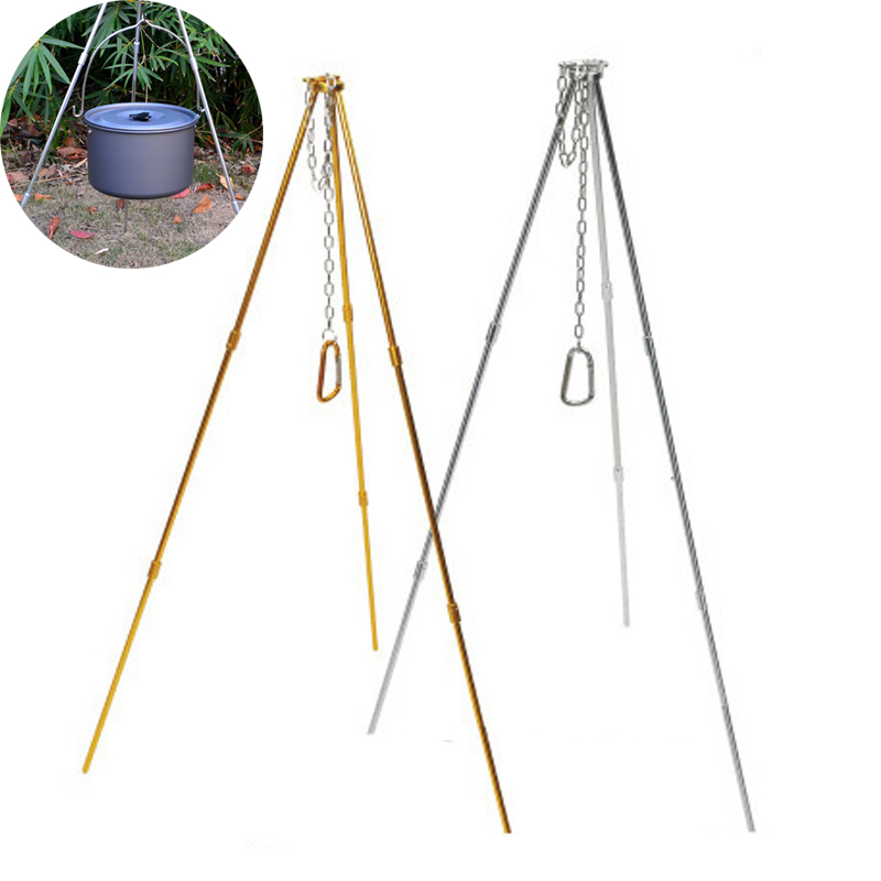 Camping Hanging Cooking Pot - Outdoor campingstatief, duurzaam, draagbaar, picknick koken,