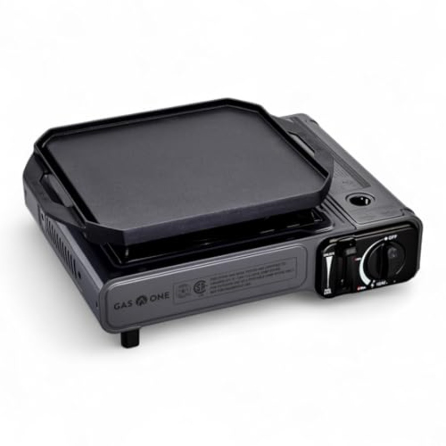 Camping Cooking Flat Top - GasOne GS-1000G-KIT Butaangasfornuis met platte grillplaat