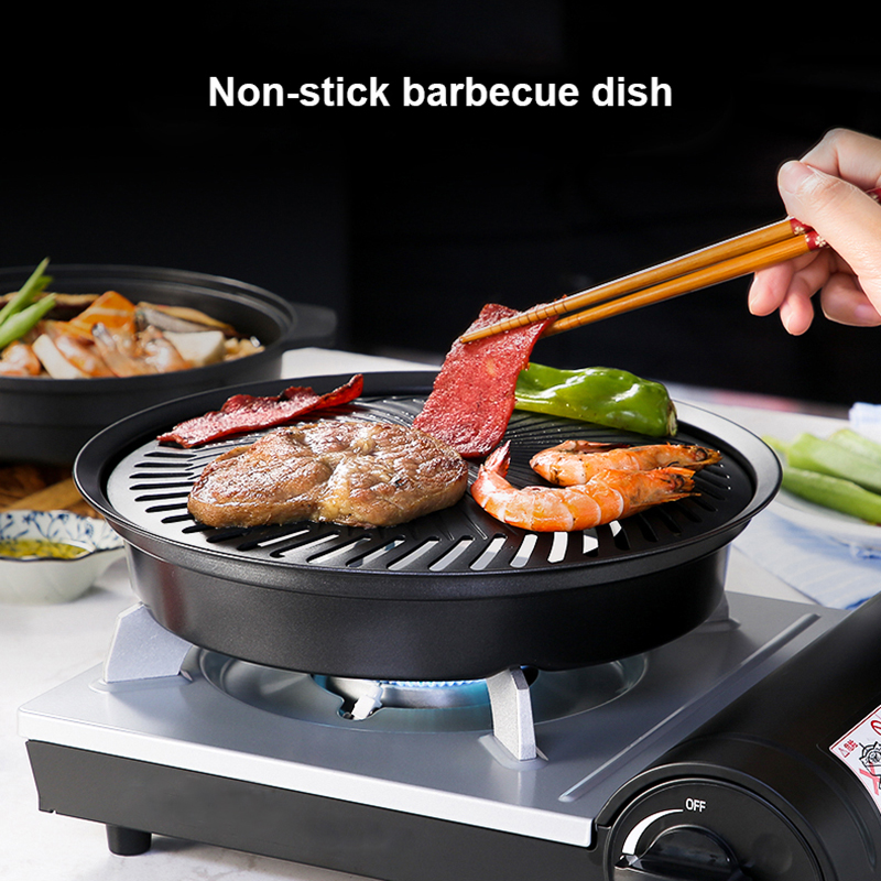 Camping Cooking Flat Top - Koreaanse non-stick barbecuebak buitencassette oven grillpan
