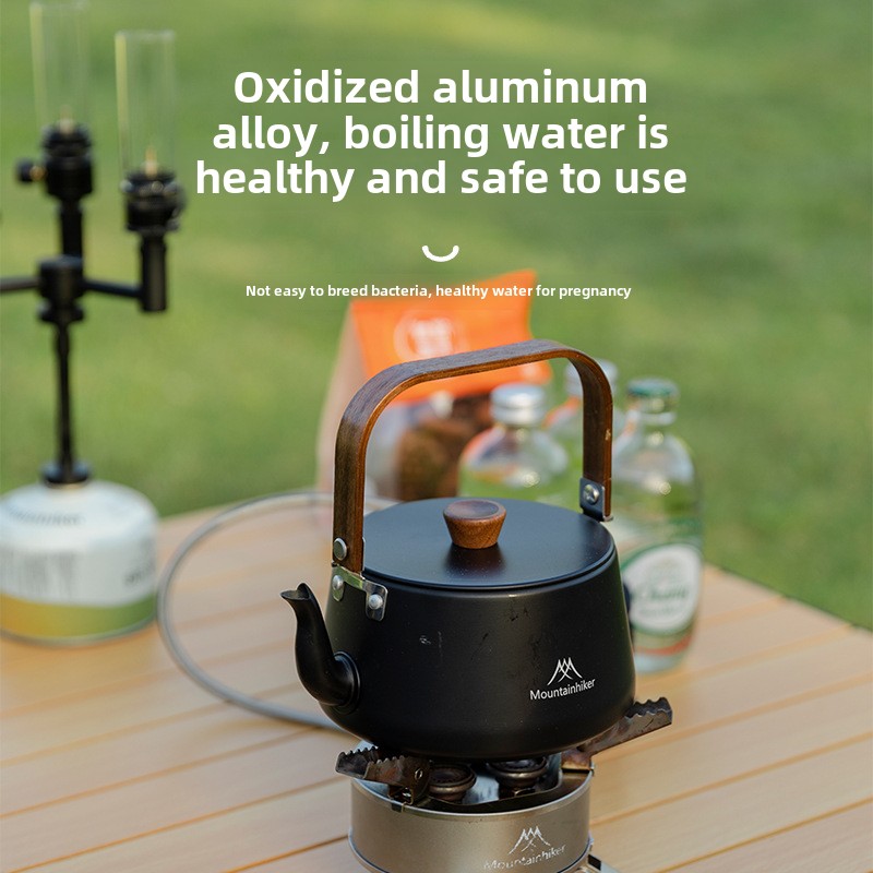Camping Cooking Lightweight - MOUNTAINHIKER Nieuwe 1,1L lichtgewicht draagbare aluminiumlegering