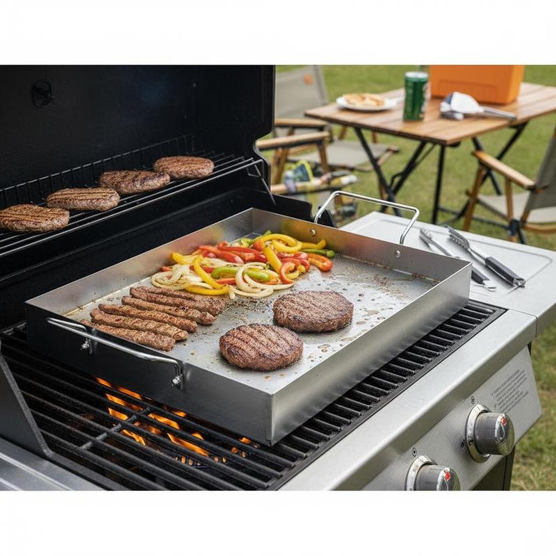 Camping Cooking Flat Top - Rechthoekige platte bovenplaat 17x13 inch voor