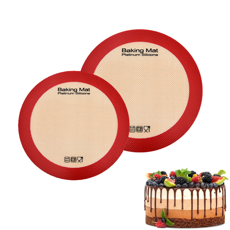 Camping Cooking Mat - Ronde siliconen bakmat, antiaanbaklaag, herbruikbare luchtfriteuse