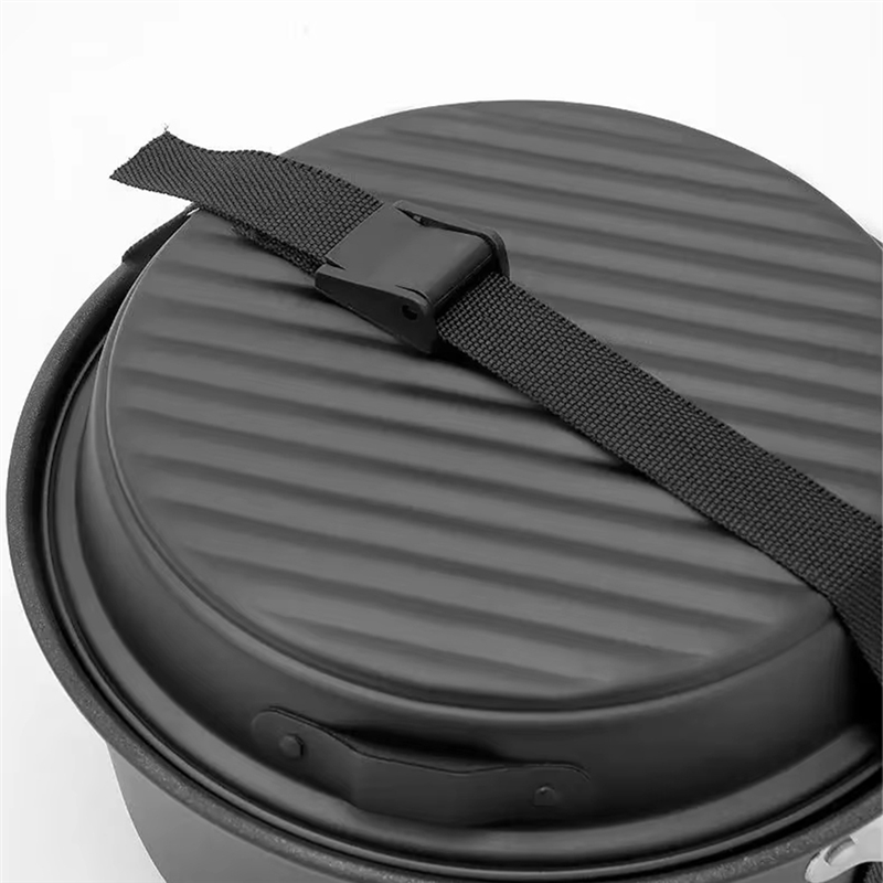 Camping Cooking Set Non Stick - ABJO-5-delige kampeerpannenset met antiaanbaklaag en waterkoker,