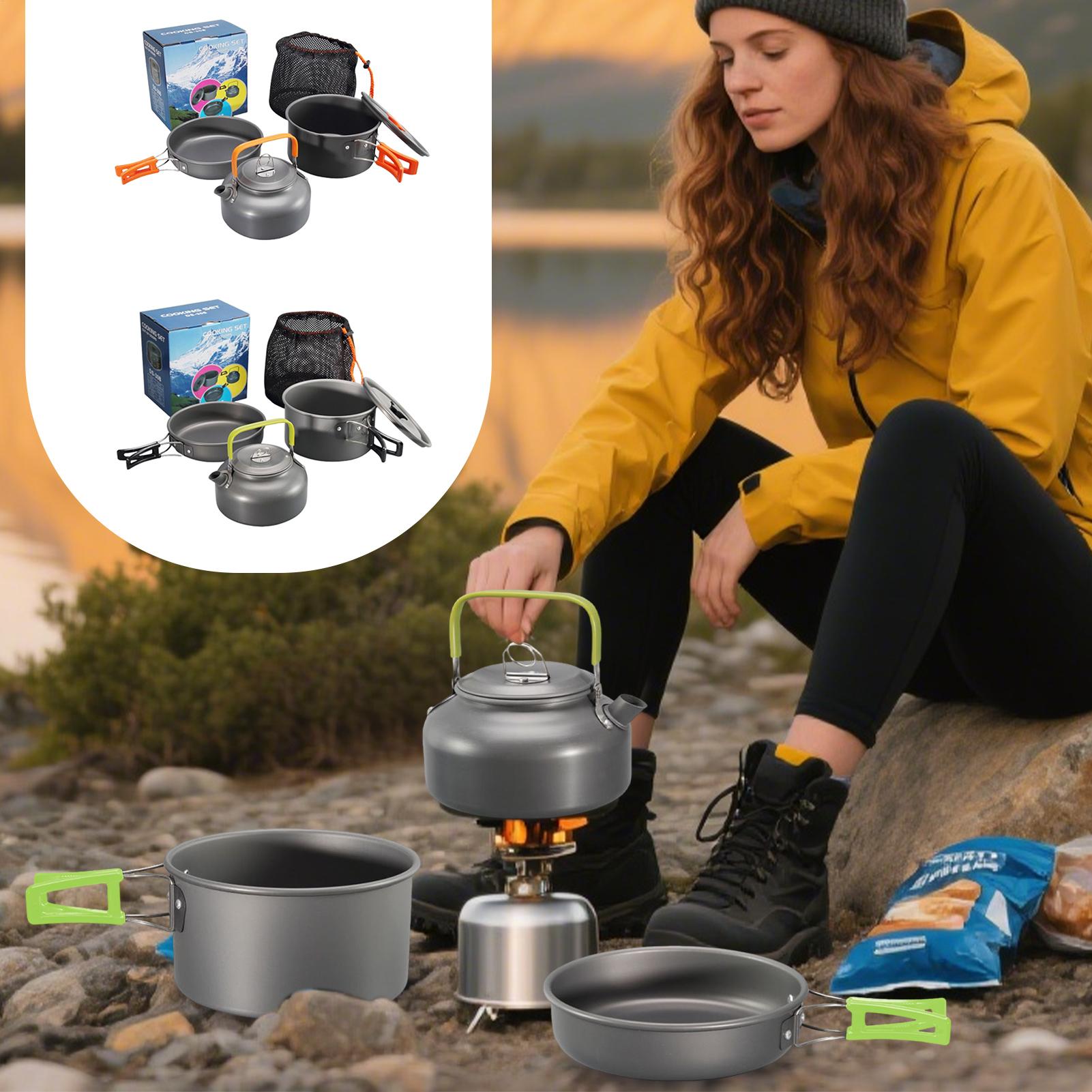 Camping Cooking Set Non Stick - Camping Kookgerei Camping Kookpot Set Non