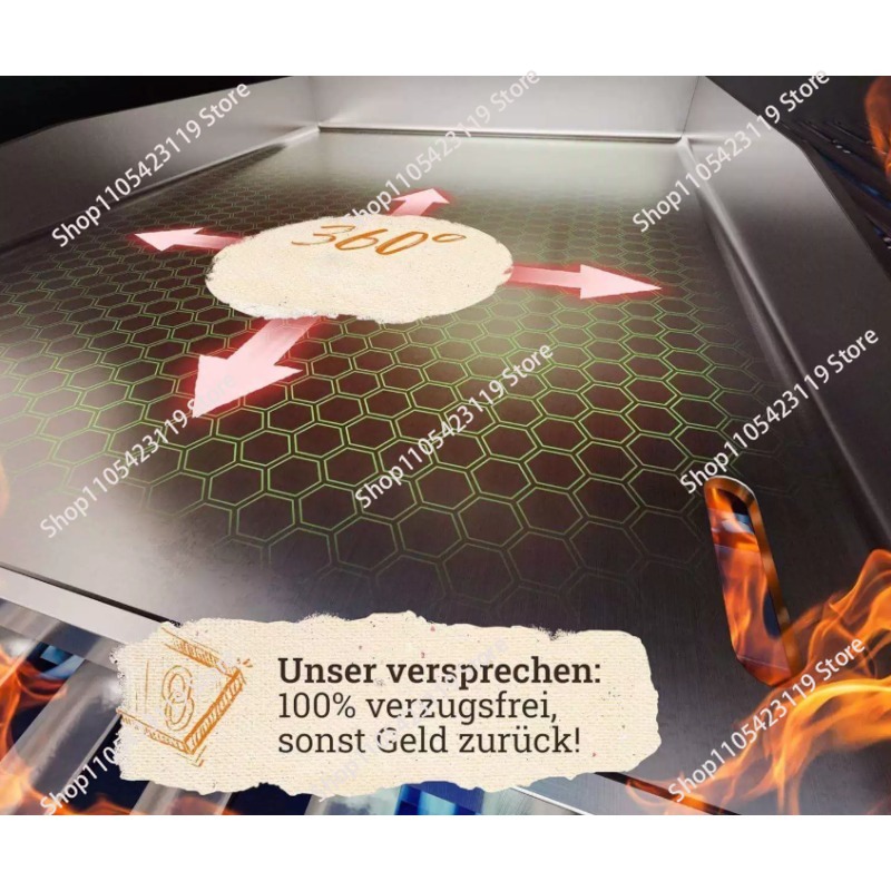 Camping Cooking Flat Top - RVS Grillplaat BBQ-gereedschap voor Campinggrills, Tailgating,