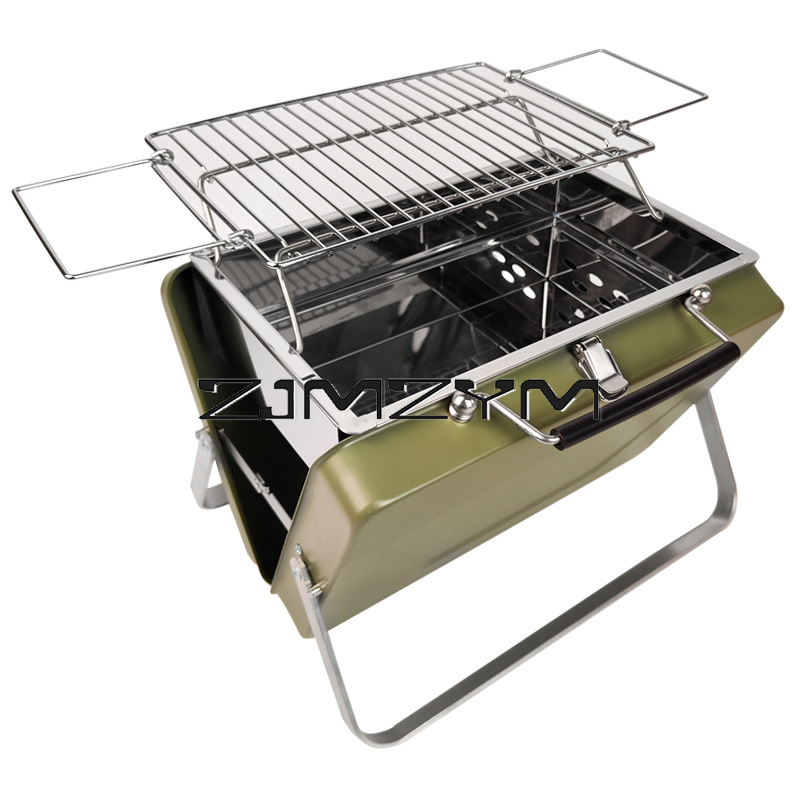 Camping Cooking Lightweight - Opvouwbare barbecue Grill Verstelbare hoogte Meshes