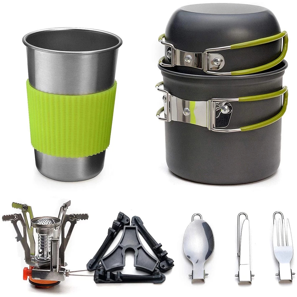 Camping Cooking Pots And Pans - Campingpannenset met fornuis Outdoor kookset Outdoor