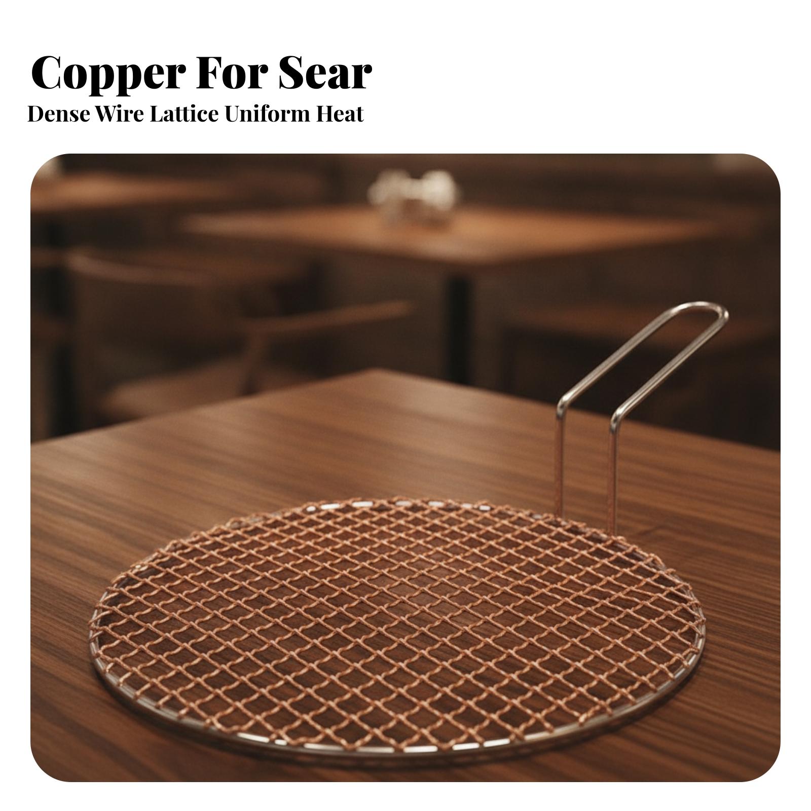 Draagbaar koperen gaas rond gr - Camping With Cooking recensie en prijs