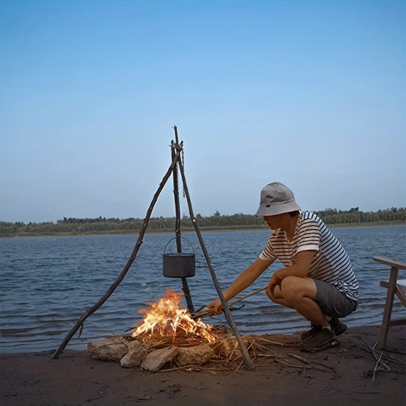 Draagbare, demontabele hangend - Camping Hanging Cooking Pot recensie en prijs