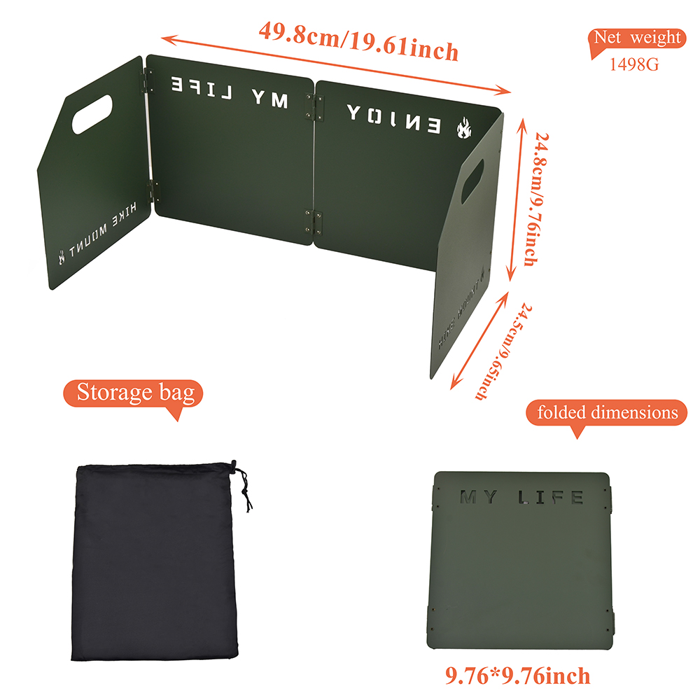 4-delige opvouwbare gasfornuis - Camping Cooking Windshield recensie en prijs