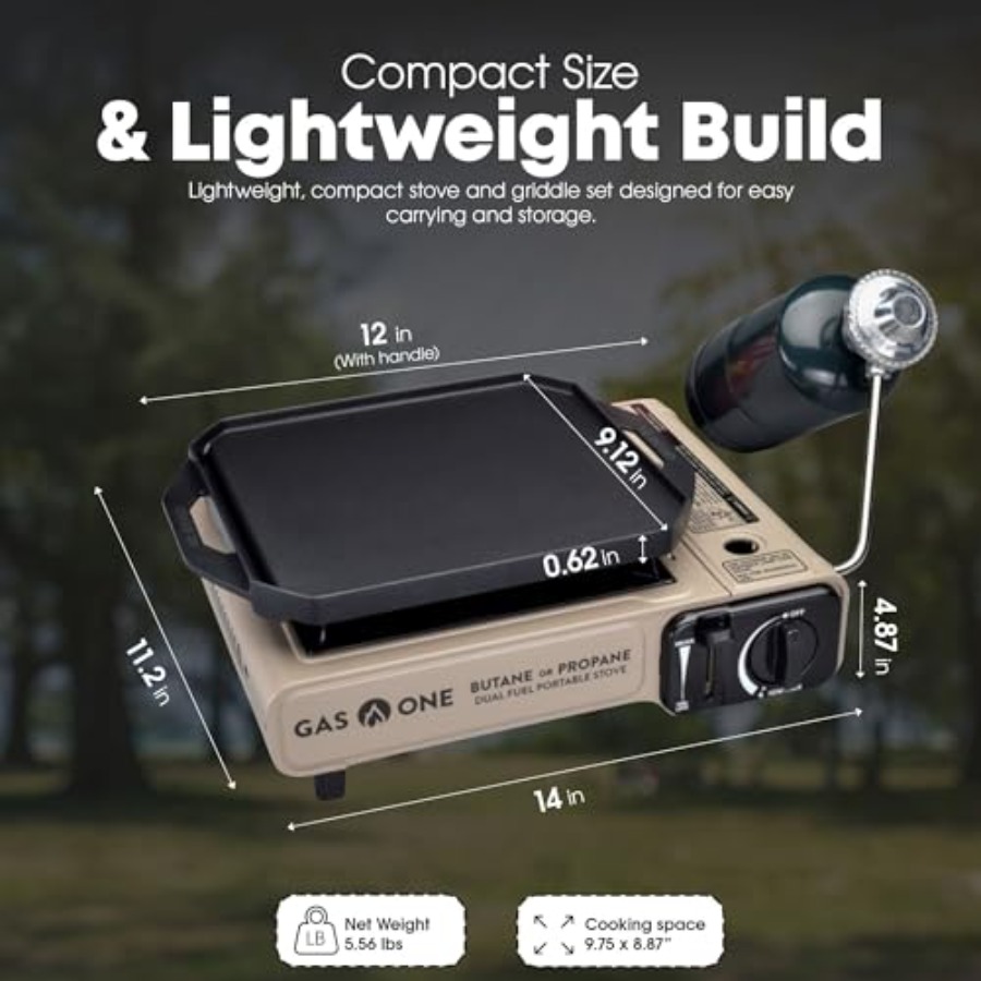GasOne GS-3400P-KIT Propaan- o - Camping Cooking Flat Top recensie en prijs