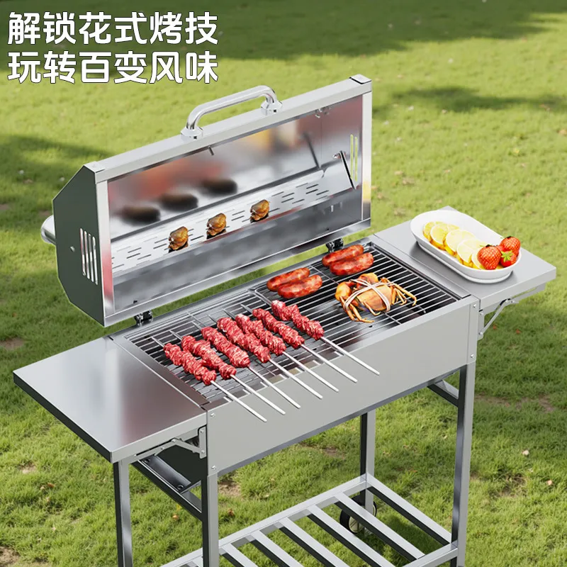 Draagbare barbecue van roestvr - Camping With Cooking recensie en prijs
