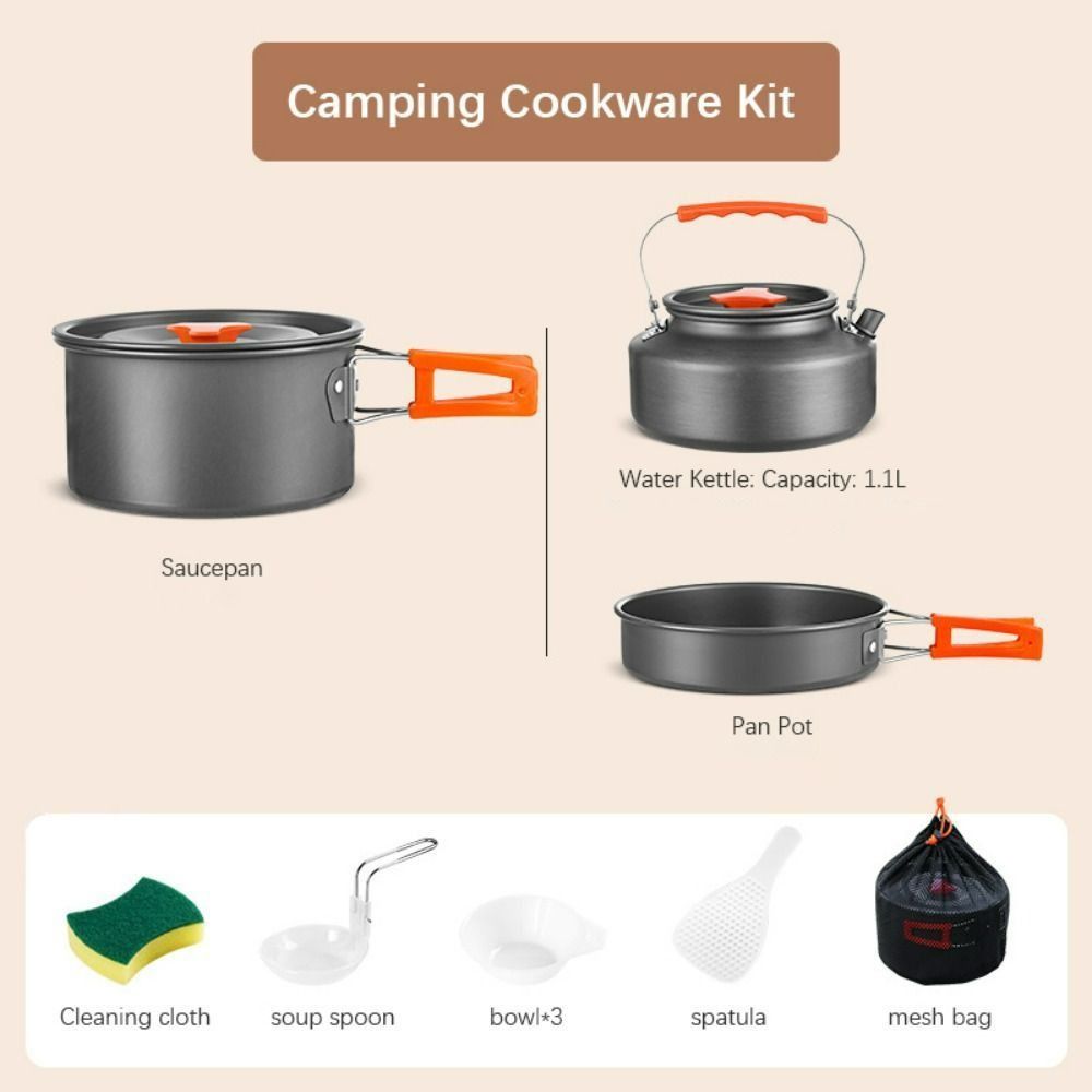 Aluminium Camping Kookgerei Ki - Camping Cooking Set Non Stick recensie en prijs