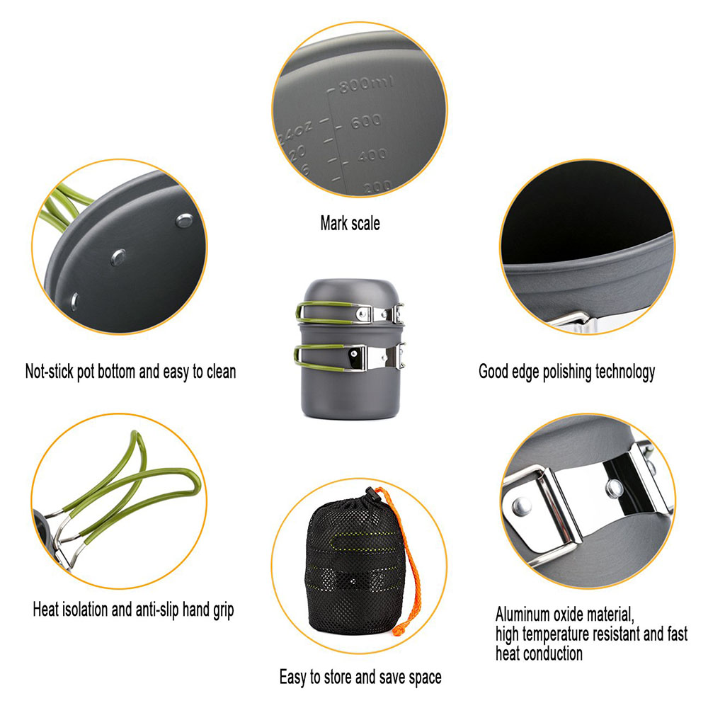 Ultralichte campingpotten pann - Camping Cooking Pots And Pans recensie en prijs
