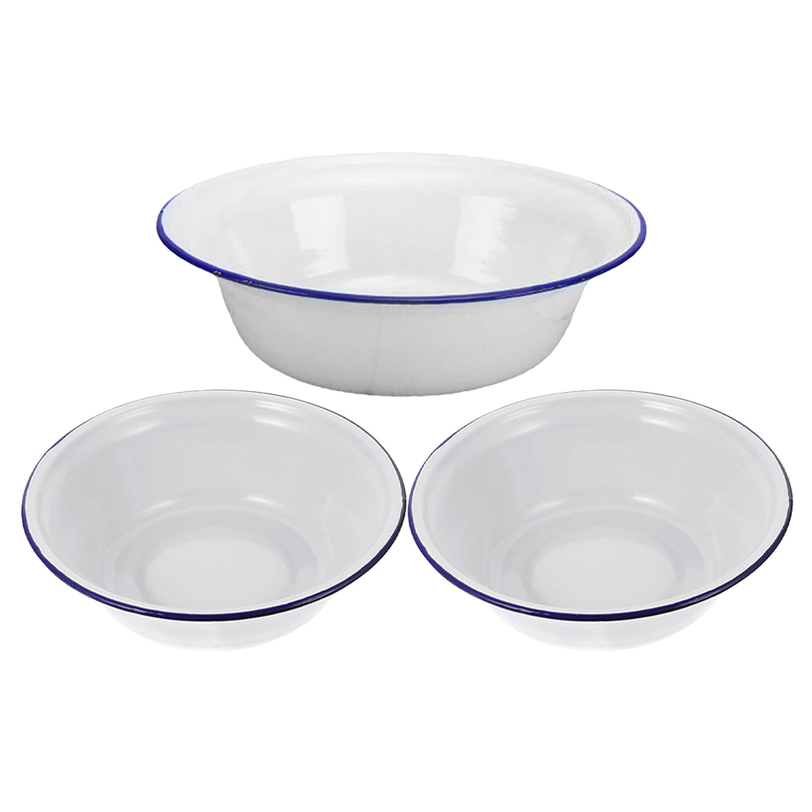 3-delige emaille kommenset, vi - Vintage Camping Cooking Set recensie en prijs