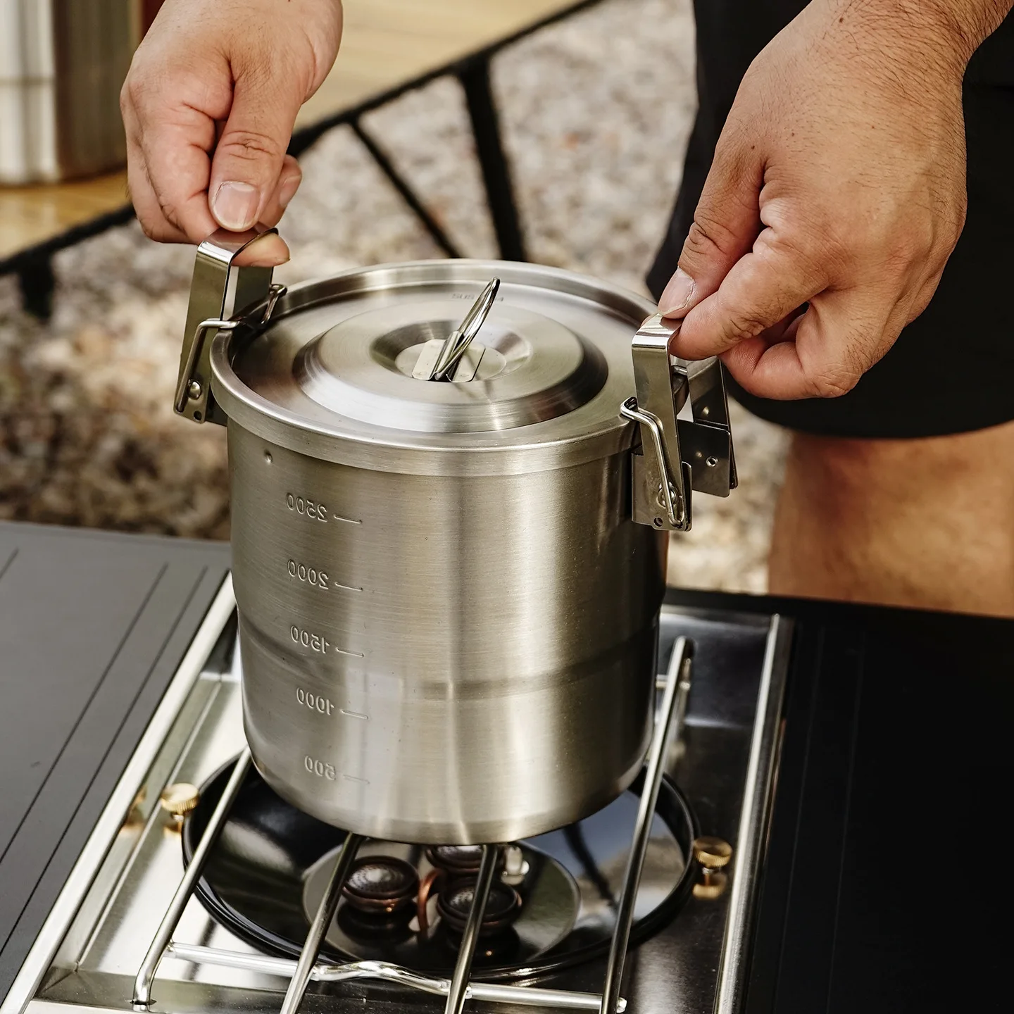 Outdoor Camping 304 roestvrij  - Camping Hanging Cooking Pot recensie en prijs