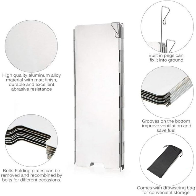 Ultralichte windschermen van a - Camping Cooking Windshield recensie en prijs