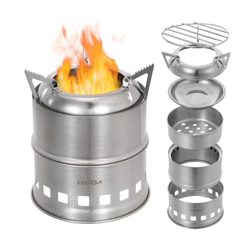 Lixada Roestvrijstalen Houtkac - Camping Cooking Lightweight recensie en prijs