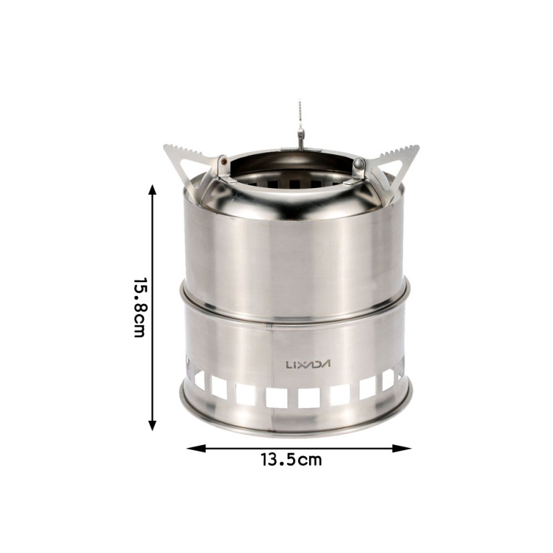 Lixada Roestvrijstalen Houtkac - Camping Cooking Lightweight recensie en prijs