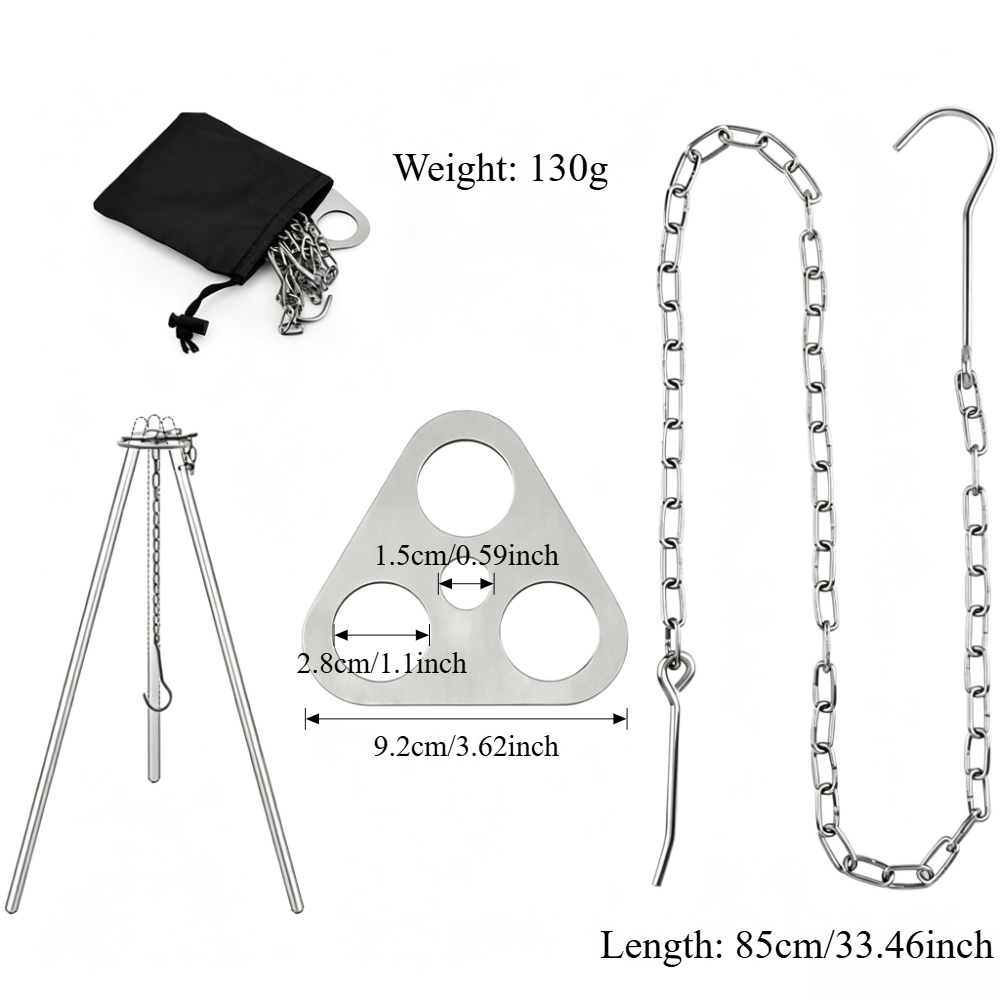 Verstelbaar campingstatief voo - Camping Hanging Cooking Pot recensie en prijs