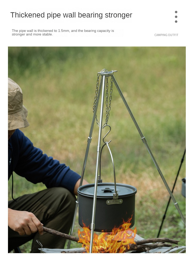 Camping Vreugdevuur Statief Dr - Camping Hanging Cooking Pot recensie en prijs