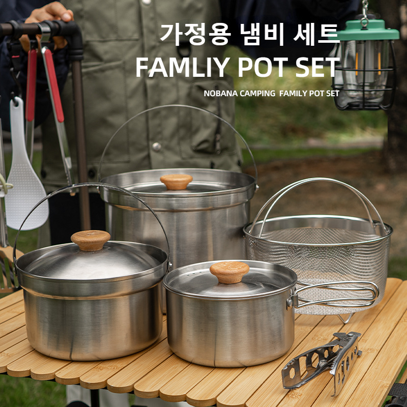 NOBANA Nieuwste Outdoor Rvs Po - Camping Cooking Pots And Pans recensie en prijs