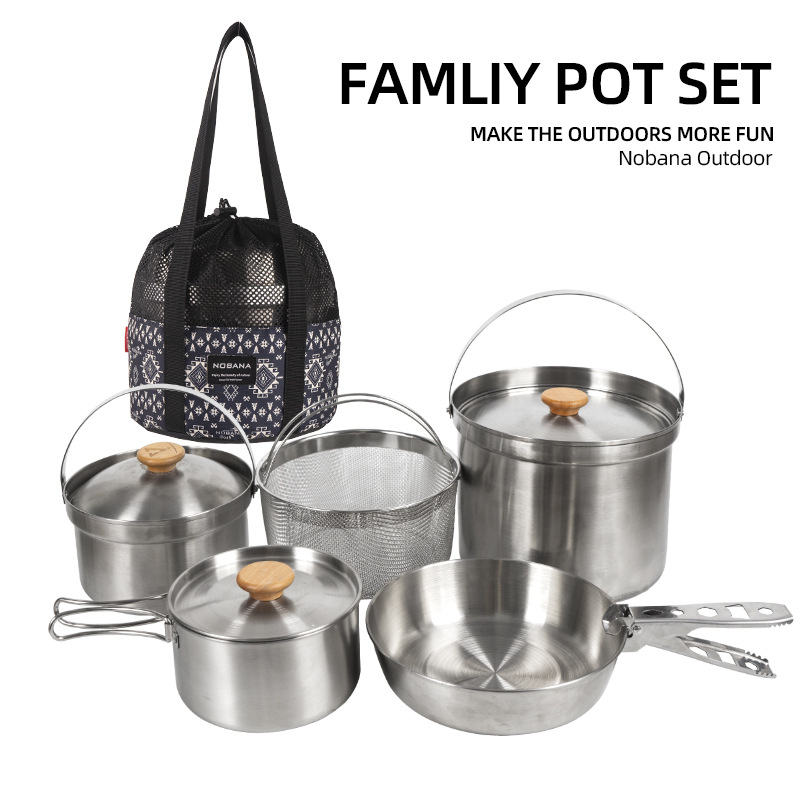 NOBANA Nieuwste Outdoor Rvs Po - Camping Cooking Pots And Pans recensie en prijs