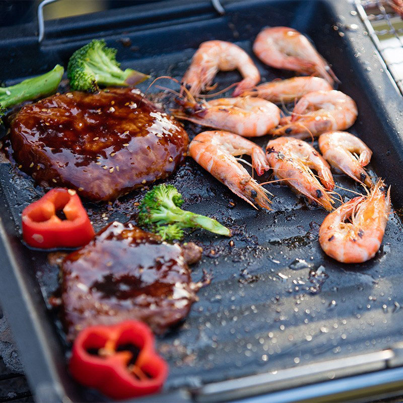 Buiten dikke vierkante grillpa - Camping Cooking Set Non Stick recensie en prijs