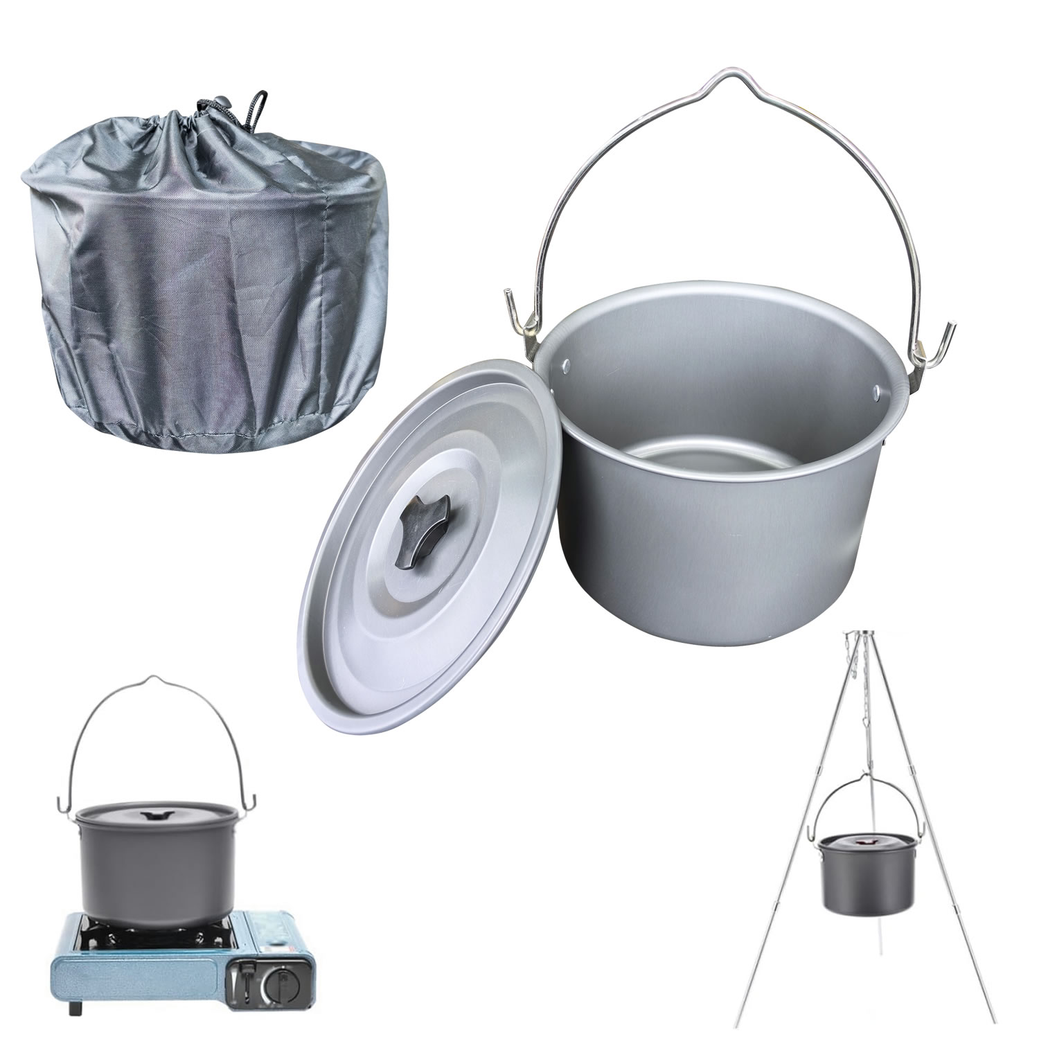 4L Outdoor Hangpot Camping Pic - Camping Hanging Cooking Pot recensie en prijs