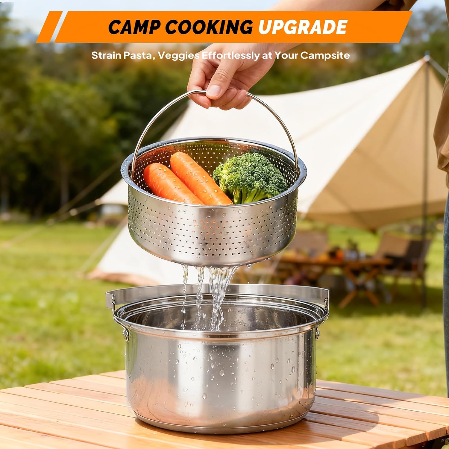 6-delige kookgereiset, 304 roe - Camping Cooking Set Non Stick recensie en prijs