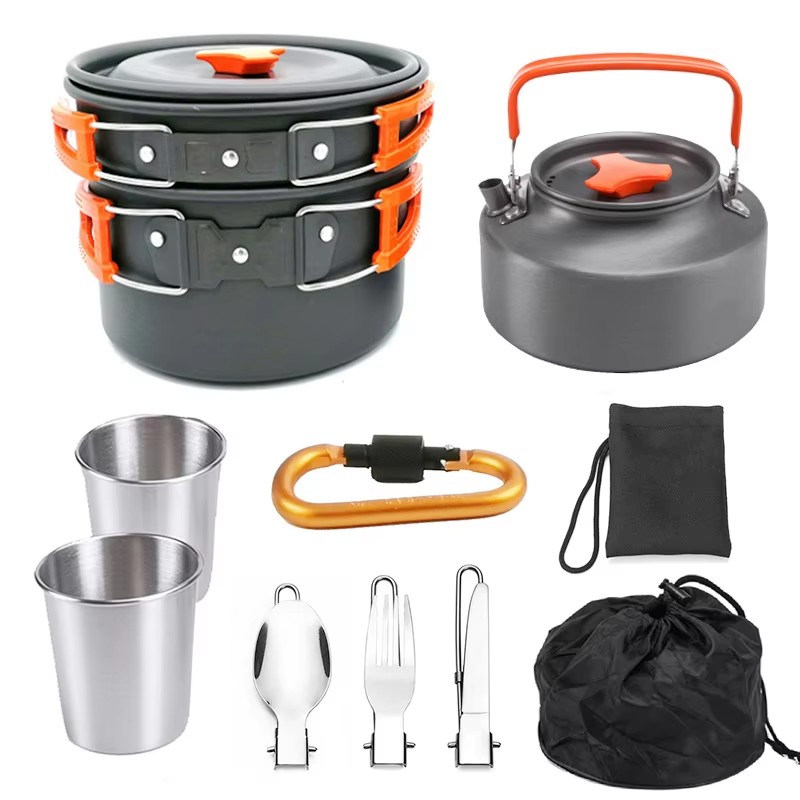 Campingkookset Campingkookgere - Camping Cooking Set Non Stick recensie en prijs