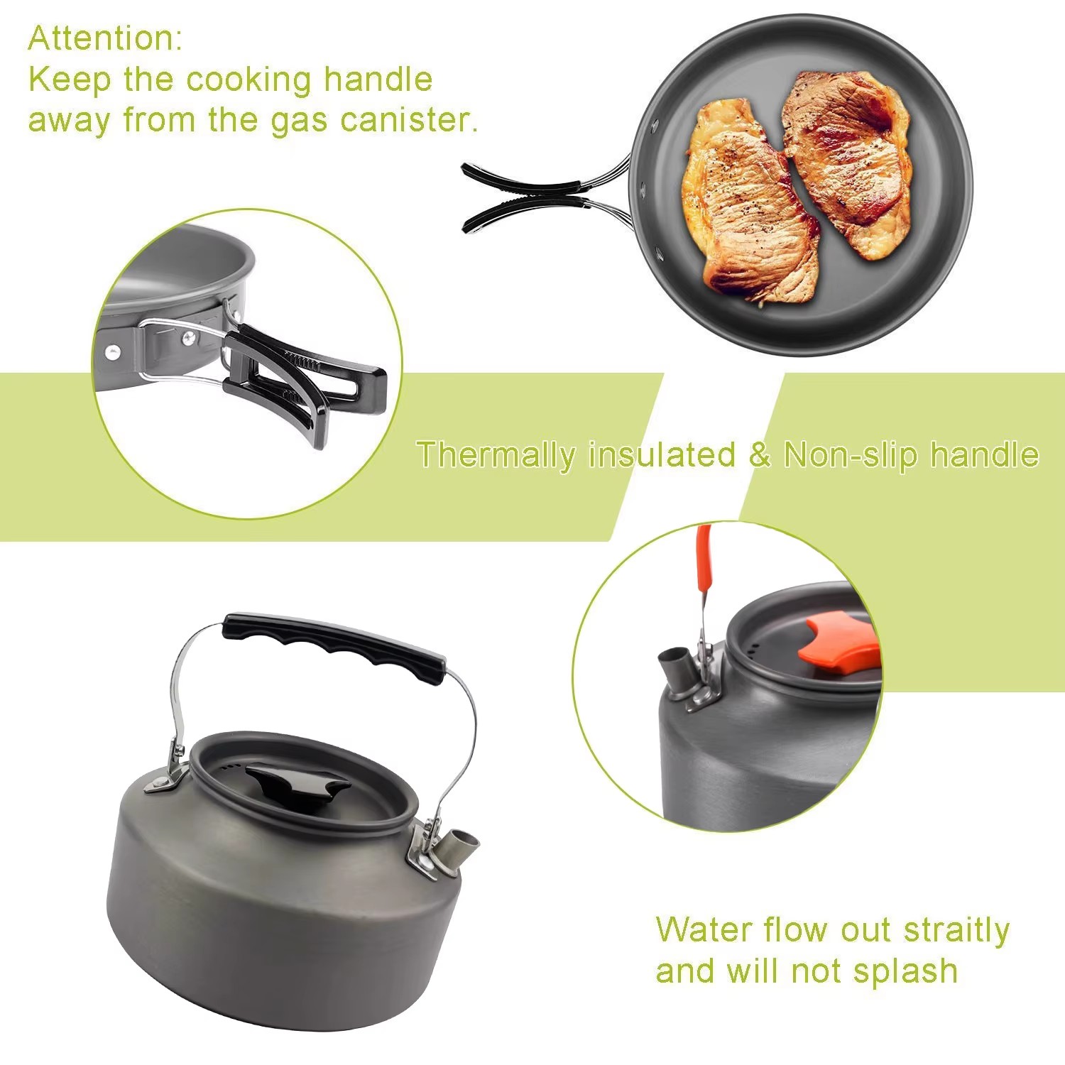 Campingkookset Campingkookgere - Camping Cooking Set Non Stick recensie en prijs