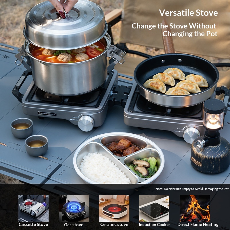 BUERK Outdoor Camping Stoompan - Camping Cooking Pots And Pans recensie en prijs