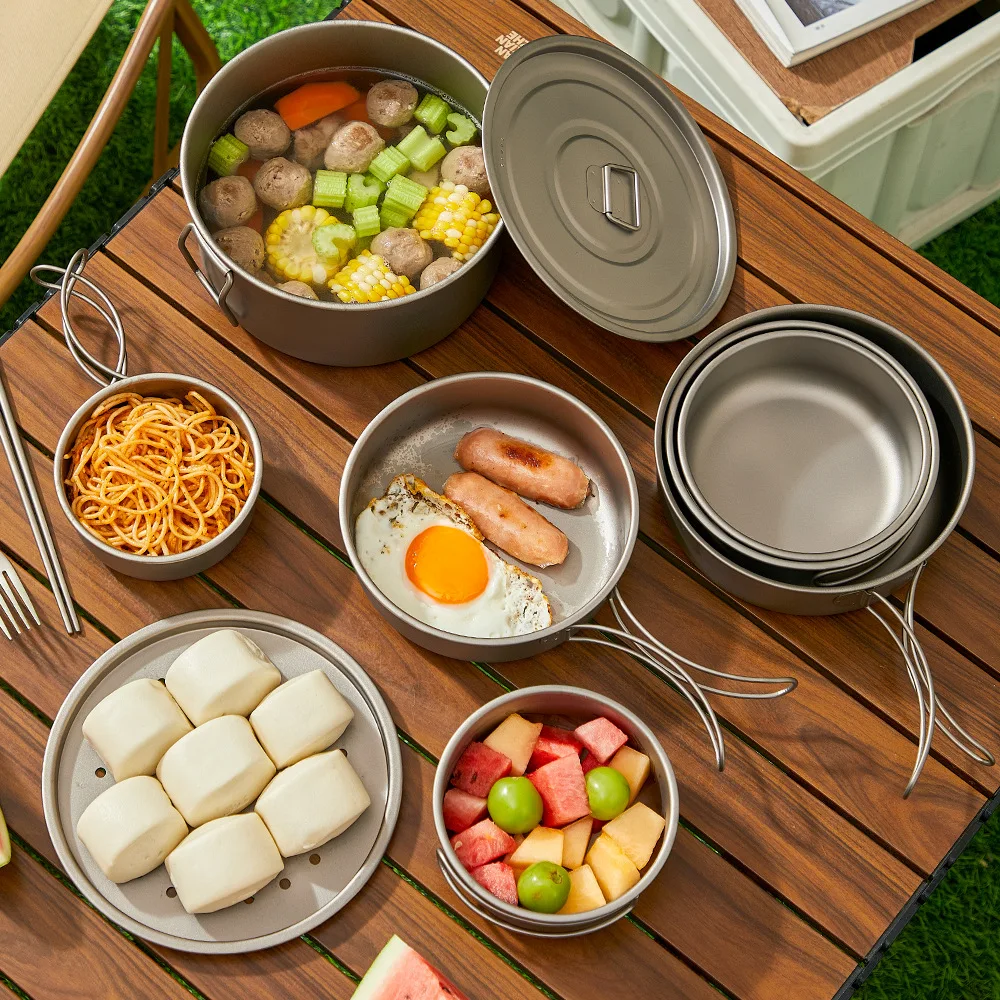 Titanium Outdoor Pot Set Pickn - Camping Cooking Lightweight recensie en prijs
