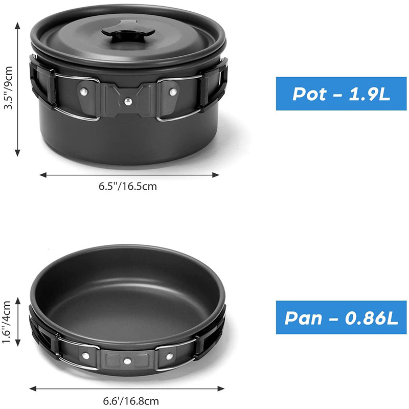 1 Set Outdoor Pot Pan Camping  - Camping Cooking Set Non Stick recensie en prijs