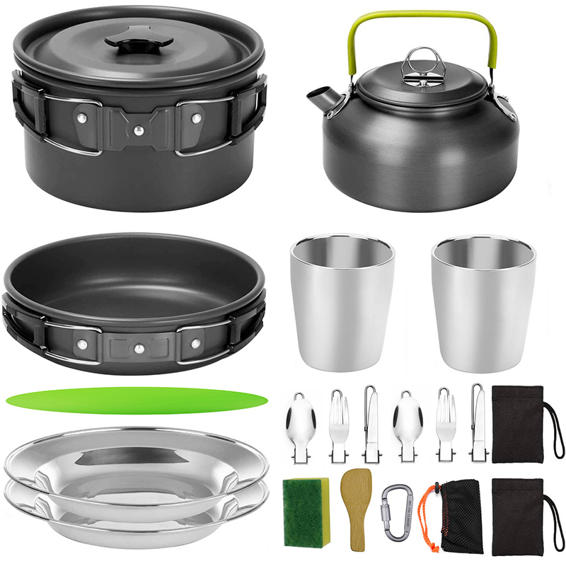 1 Set Outdoor Pot Pan Camping  - Camping Cooking Set Non Stick recensie en prijs