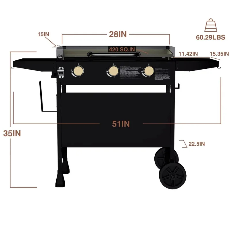 Buitenkeuken op wielen met vla - Camping Cooking Flat Top recensie en prijs